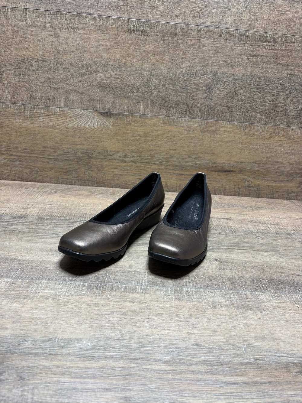 Josef Seibel Metallic Bronze Slip-On Wedge Flats